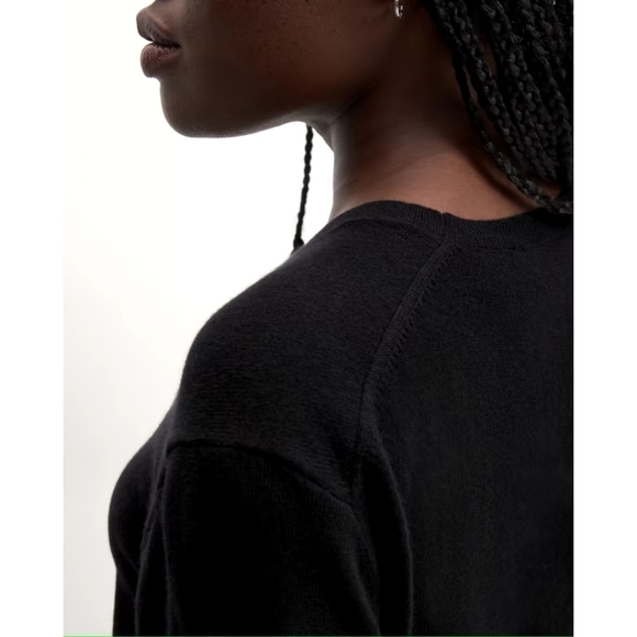 Everlane Sweater Womens XXS 2XS Black The Cashmere Crewneck Pullover Cla… - Picture 2 of 13